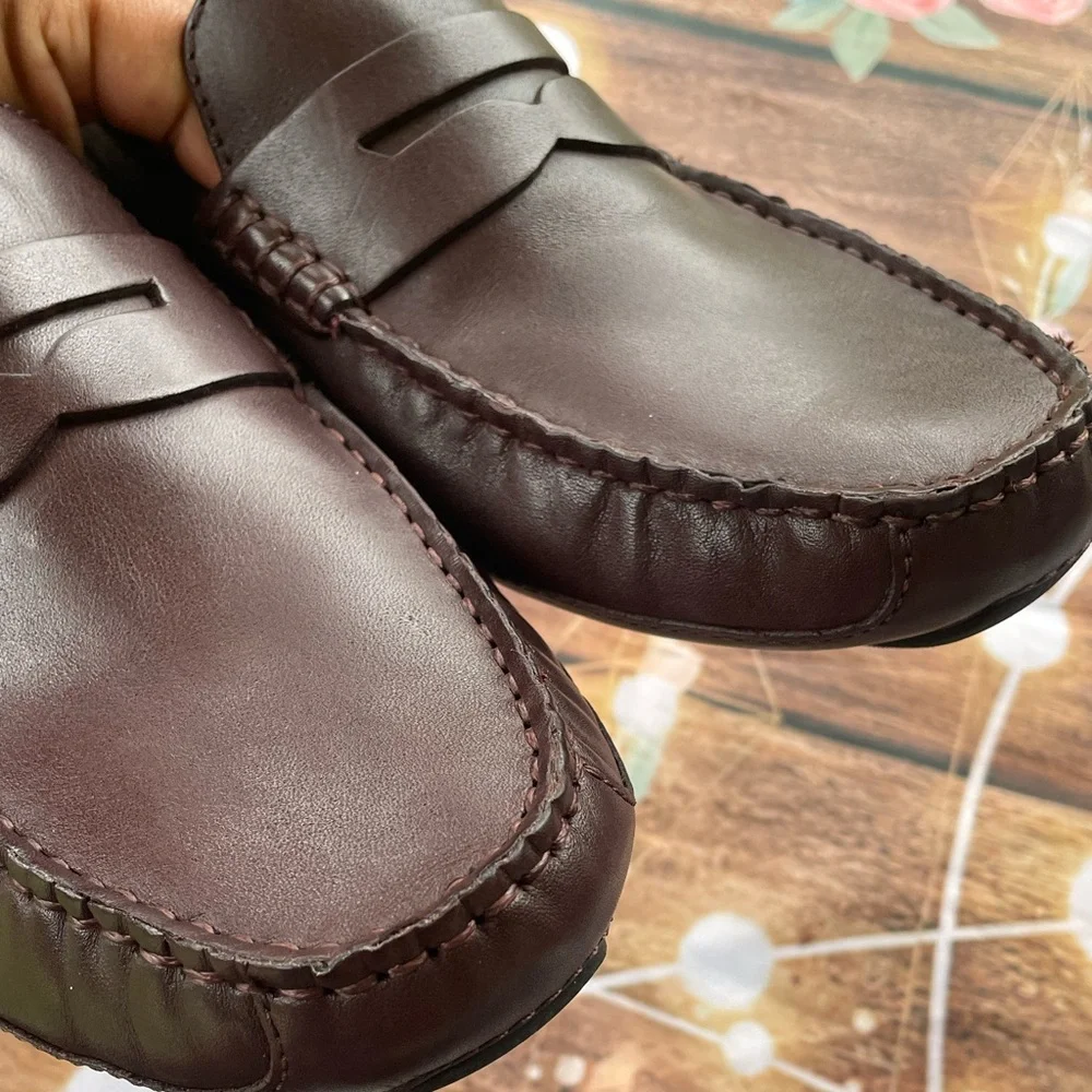 Cole Haan Brown Leather Penny Loafers